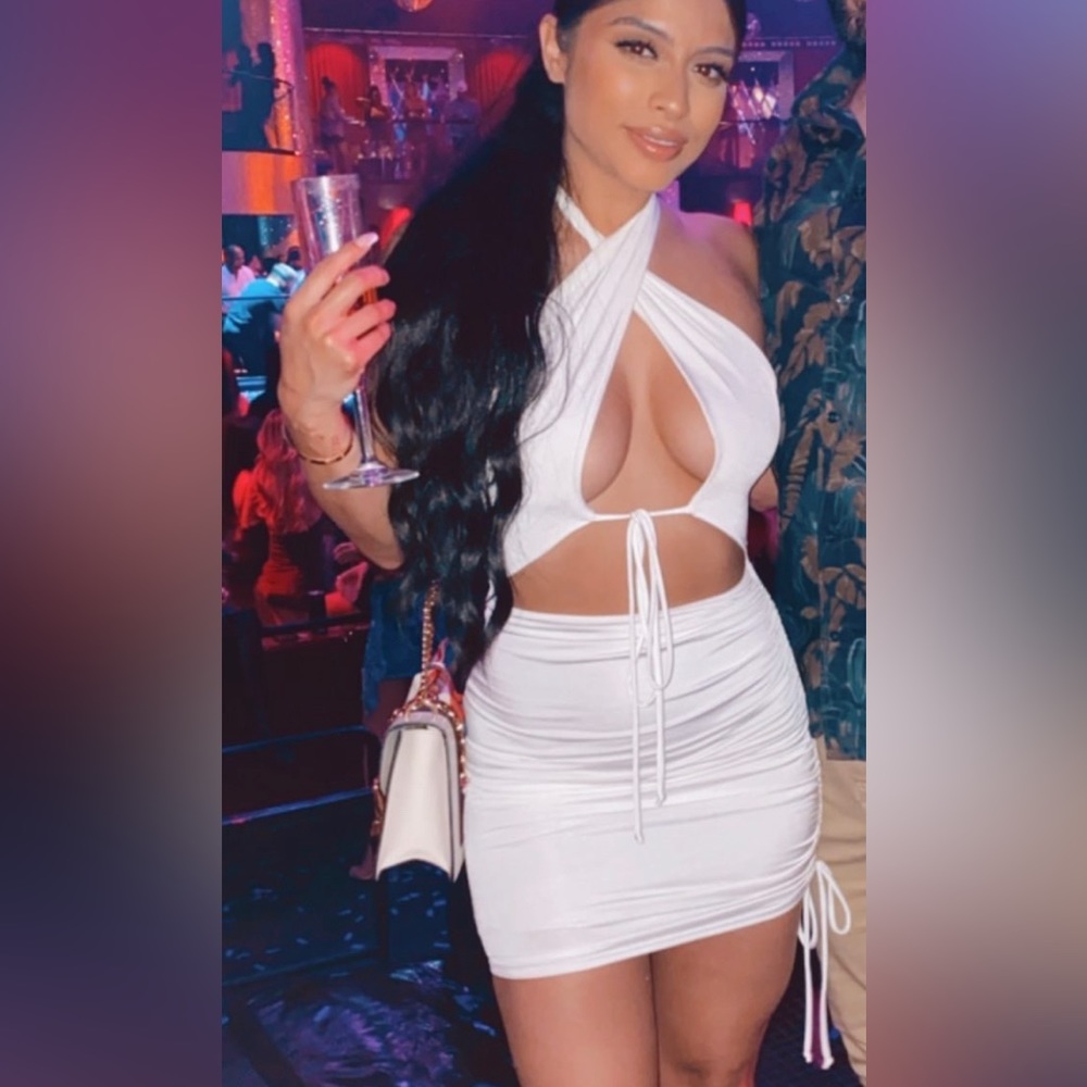 Criss cross tie top Mini dress